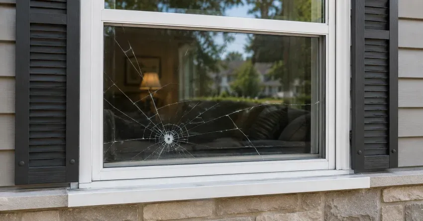 technician measuring window opening for emergency glass replacement Newmarket