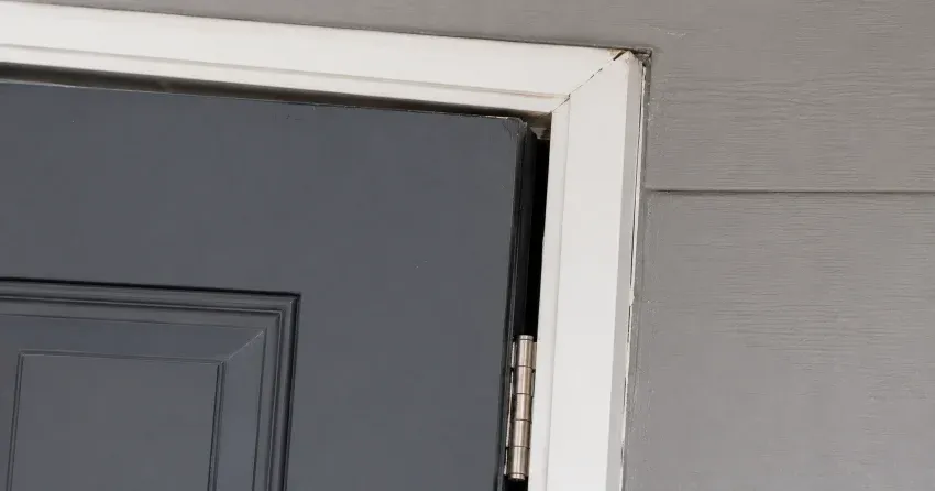 technician tightening a loose door hinge in Huron Heights-Leslie Valley, Newmarket